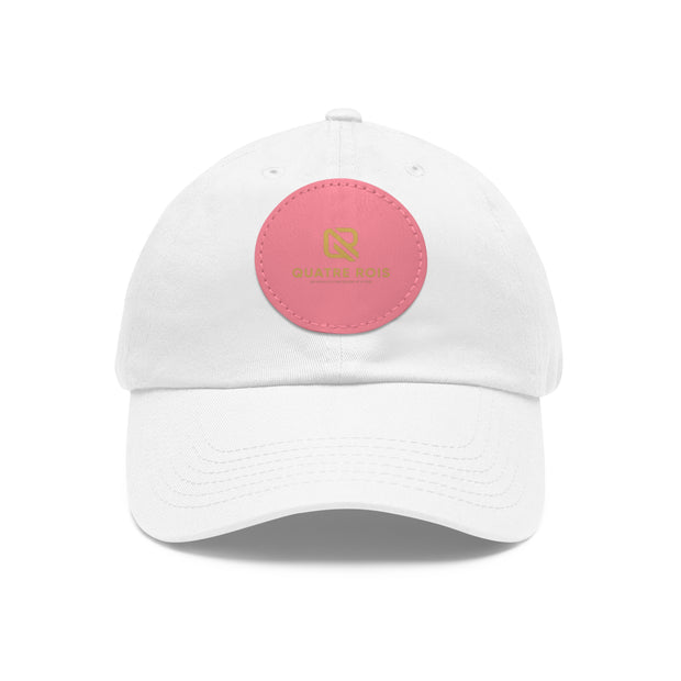 Dad Hat with Leather Patch (Round)